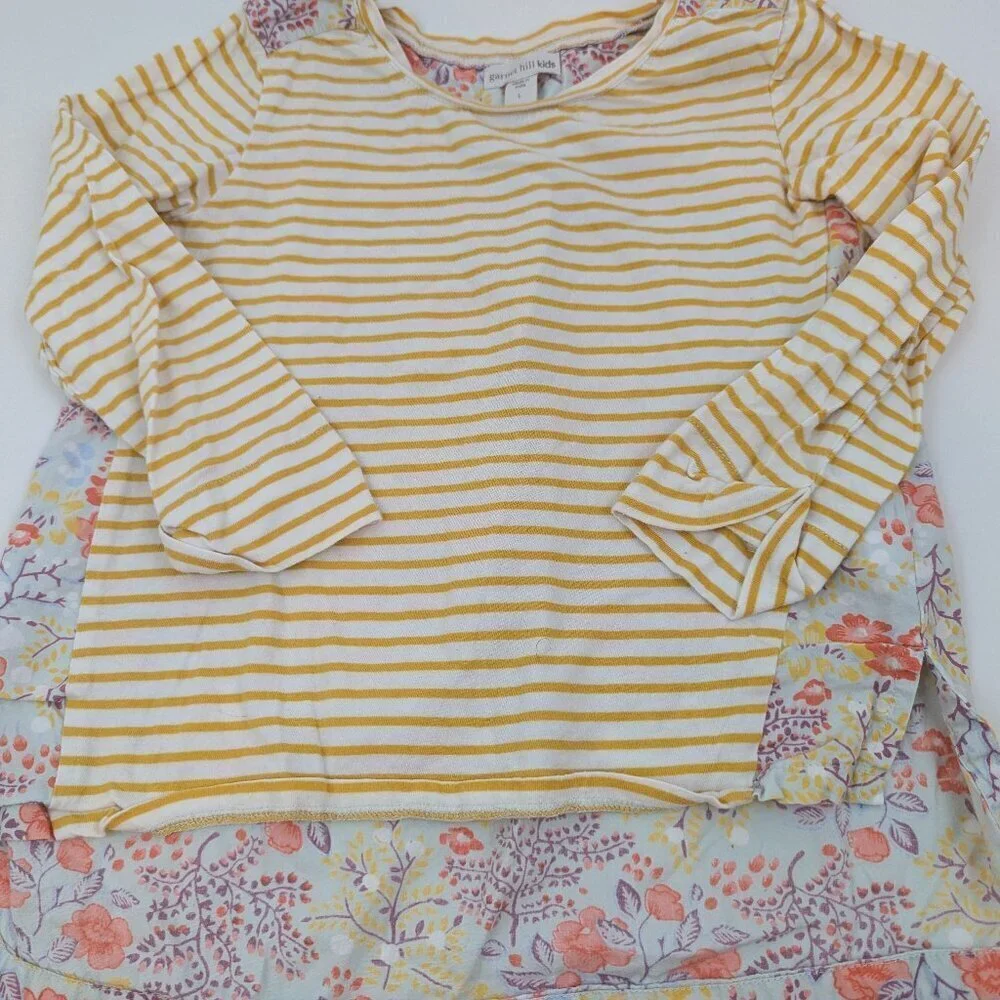 Garnet Hill Kids Floral Mixed Media Top, Children's Sz L